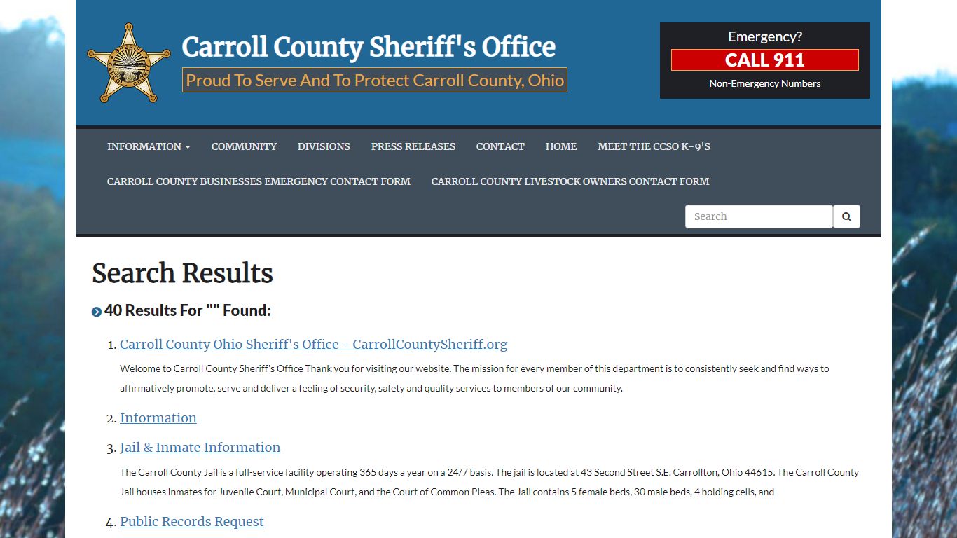 Search - Carroll County Sheriff's Office